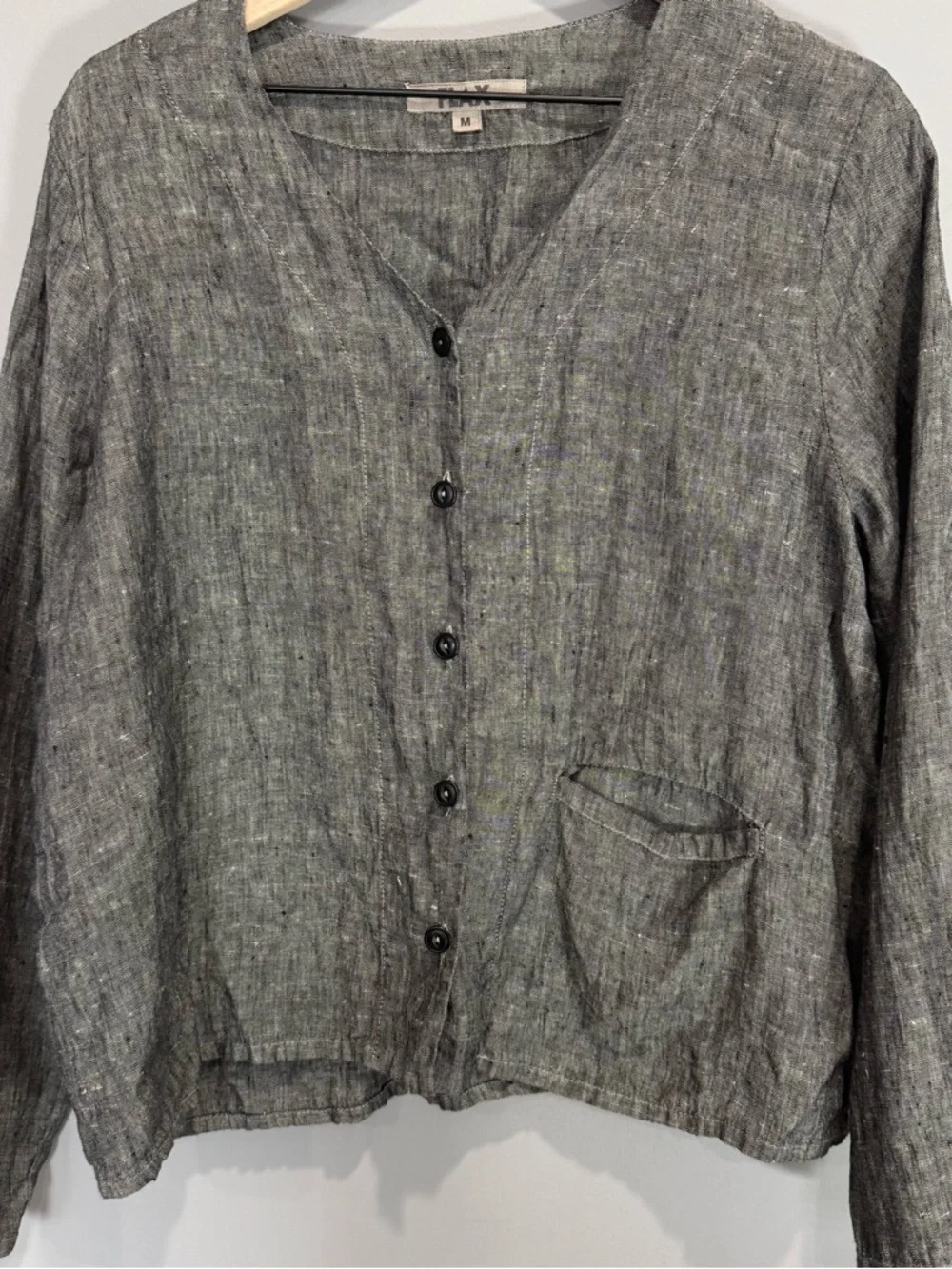 FLAX brand linen‎ button-down jacket Size medium